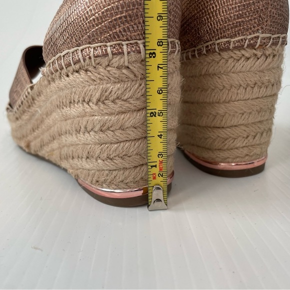 Franco Sarto Carma copper wedge espadrille platform sandals size 8 - Picture 9 of 11